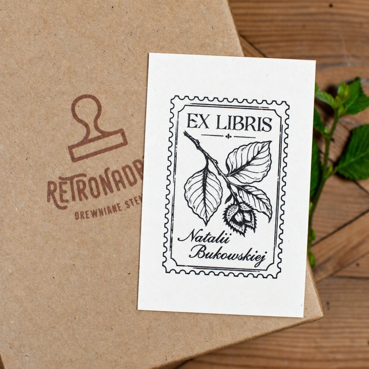 Exlibris Gałązka buku – zestaw na prezent