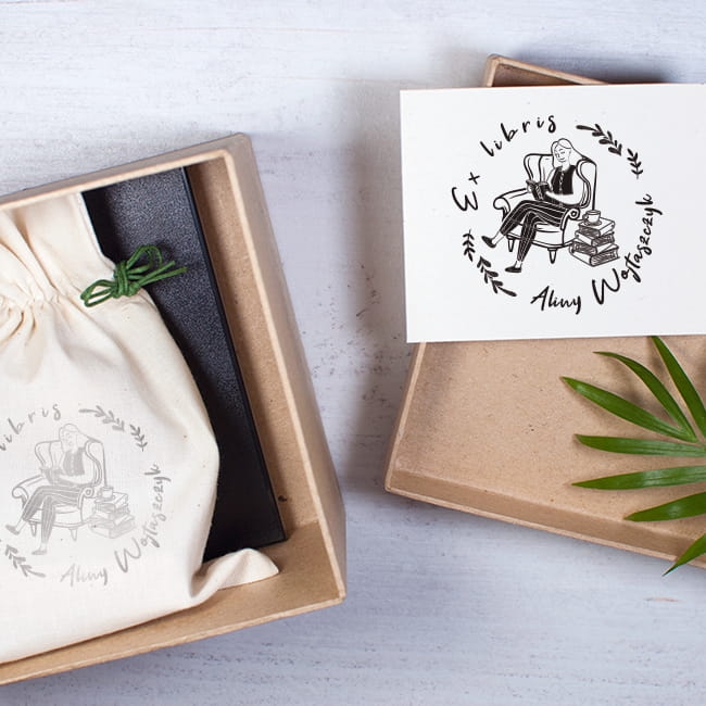 zestaw exlibris czytelniczka