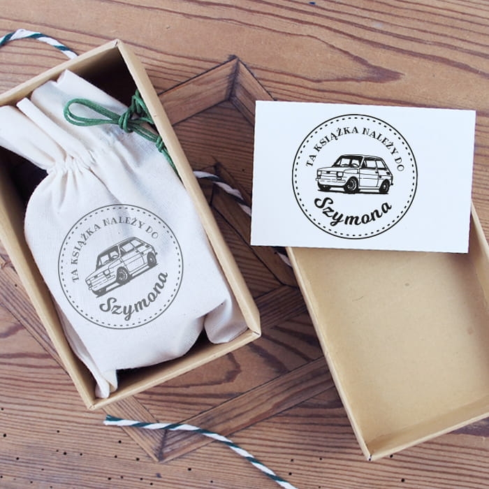 exlibris samochód retro